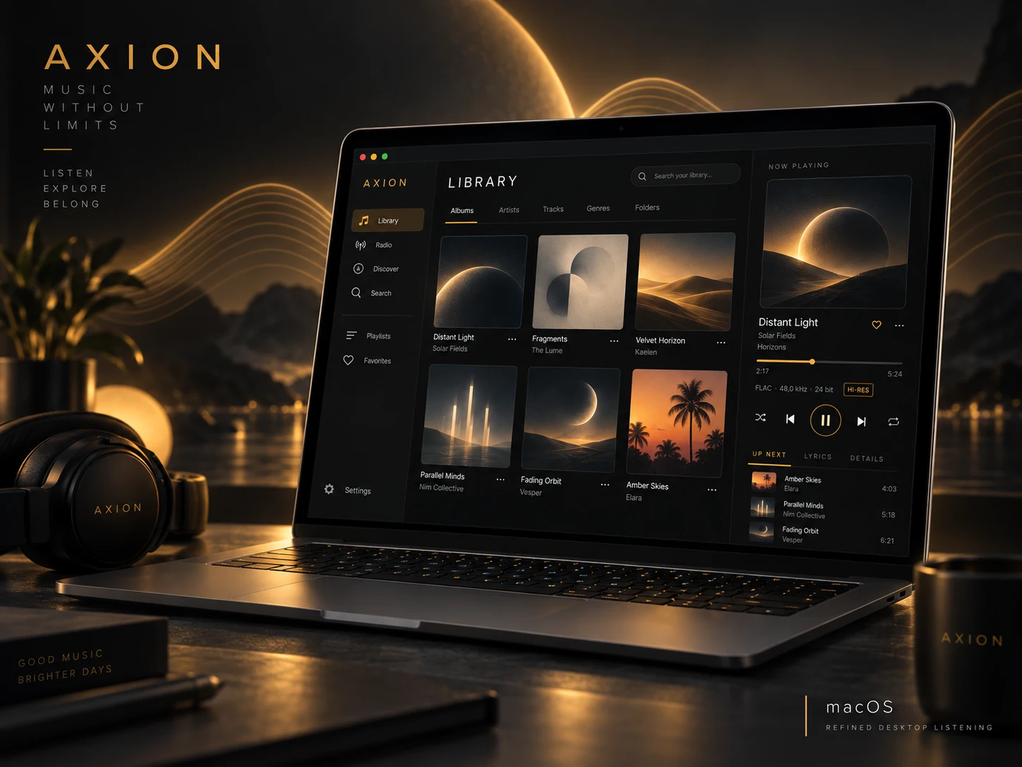 AXION macOS — UI concept